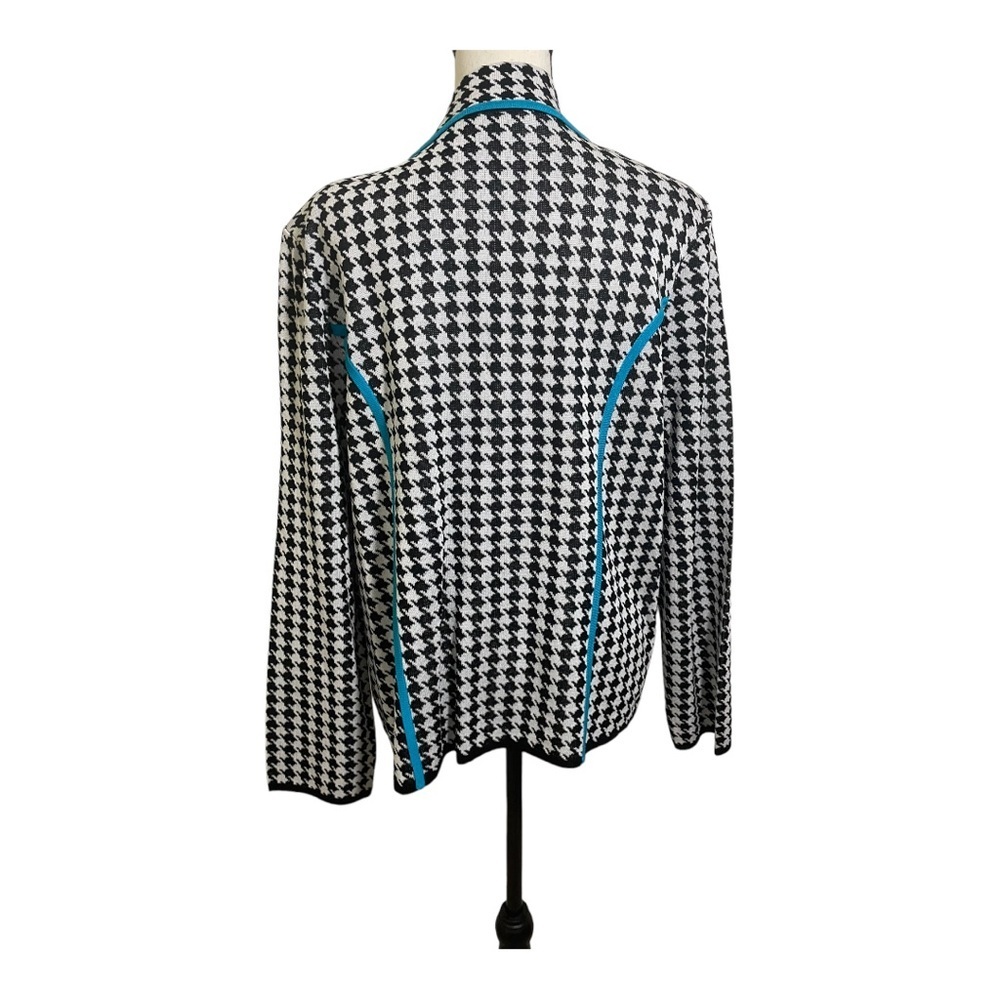 Ming Wang Open Front Gingham Pattern Jacket. Heri… - image 5